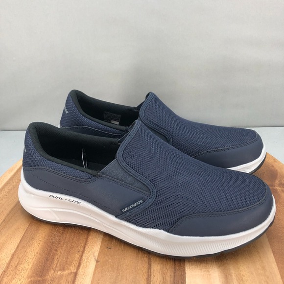 Skechers Equalizer‎ 5.0 Slip On Shoes Mens 11 Navy Blue Mesh Comfort Cushion - Picture 1 of 8